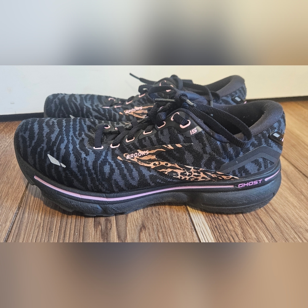 Brooks Black and Pink Athletic Running Shoes